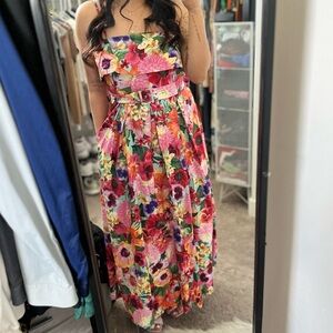 Fashion Nova Floral Maxi Dress - Multicolor